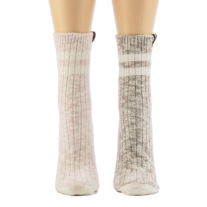 LADIES LOUNGE ANKLET 2PK SIMPLY TAUPE