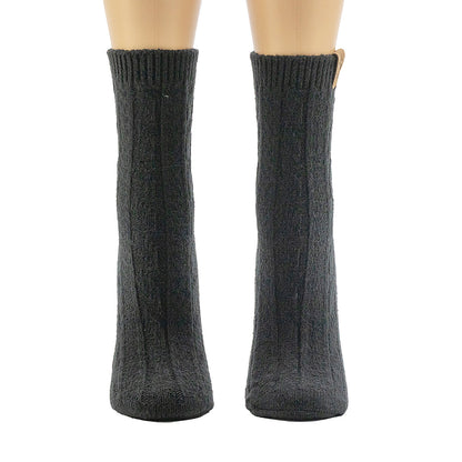 LADIES GEO TEXTURE ANKLET 2PK BLACK