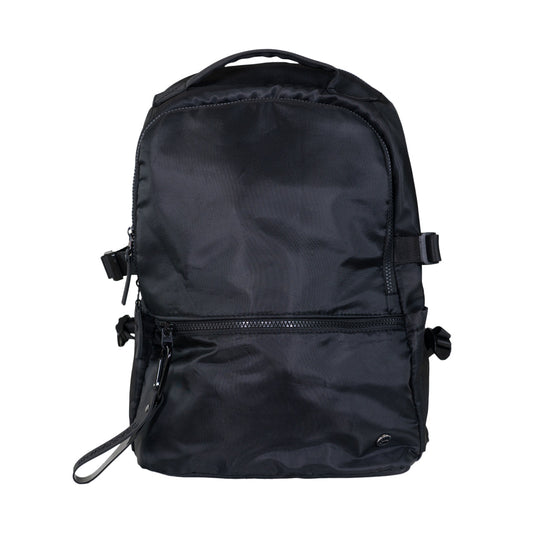 SPORTY NYLON SQUARE BACKPACK BLACK