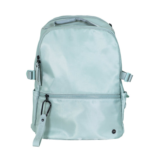 SPORTY NYLON SQUARE BACKPACK SAGE