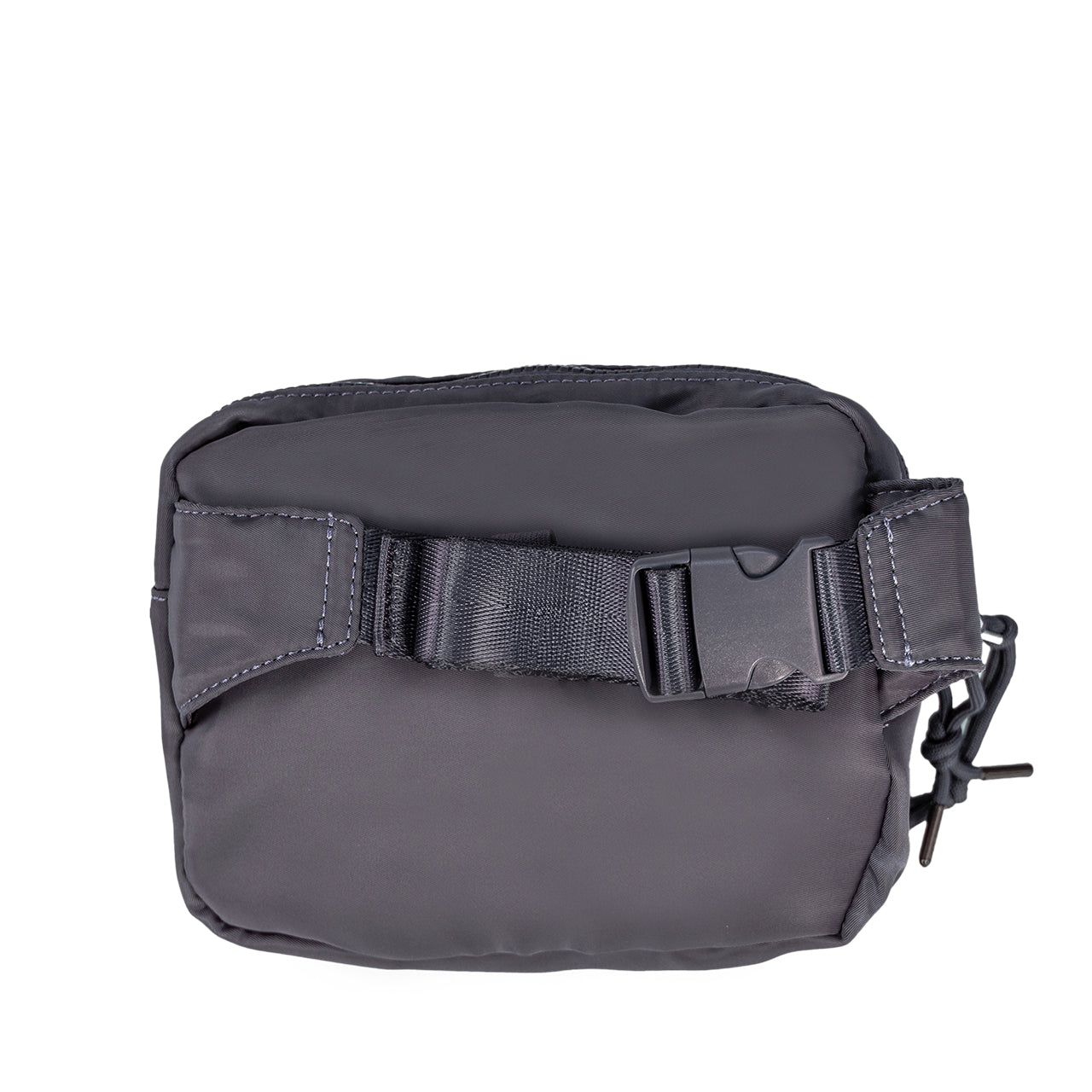 SQUARE DOUBLE ZIP WAIST BAG/SLING DARK GRAY