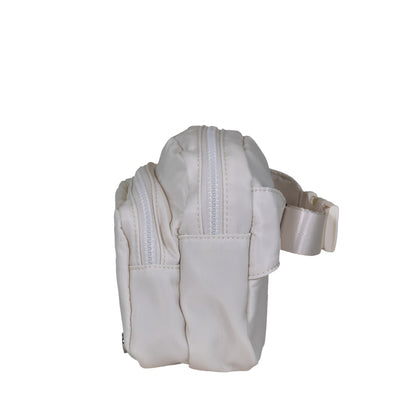 SQUARE DOUBLE ZIP WAIST BAG/SLING IVORY