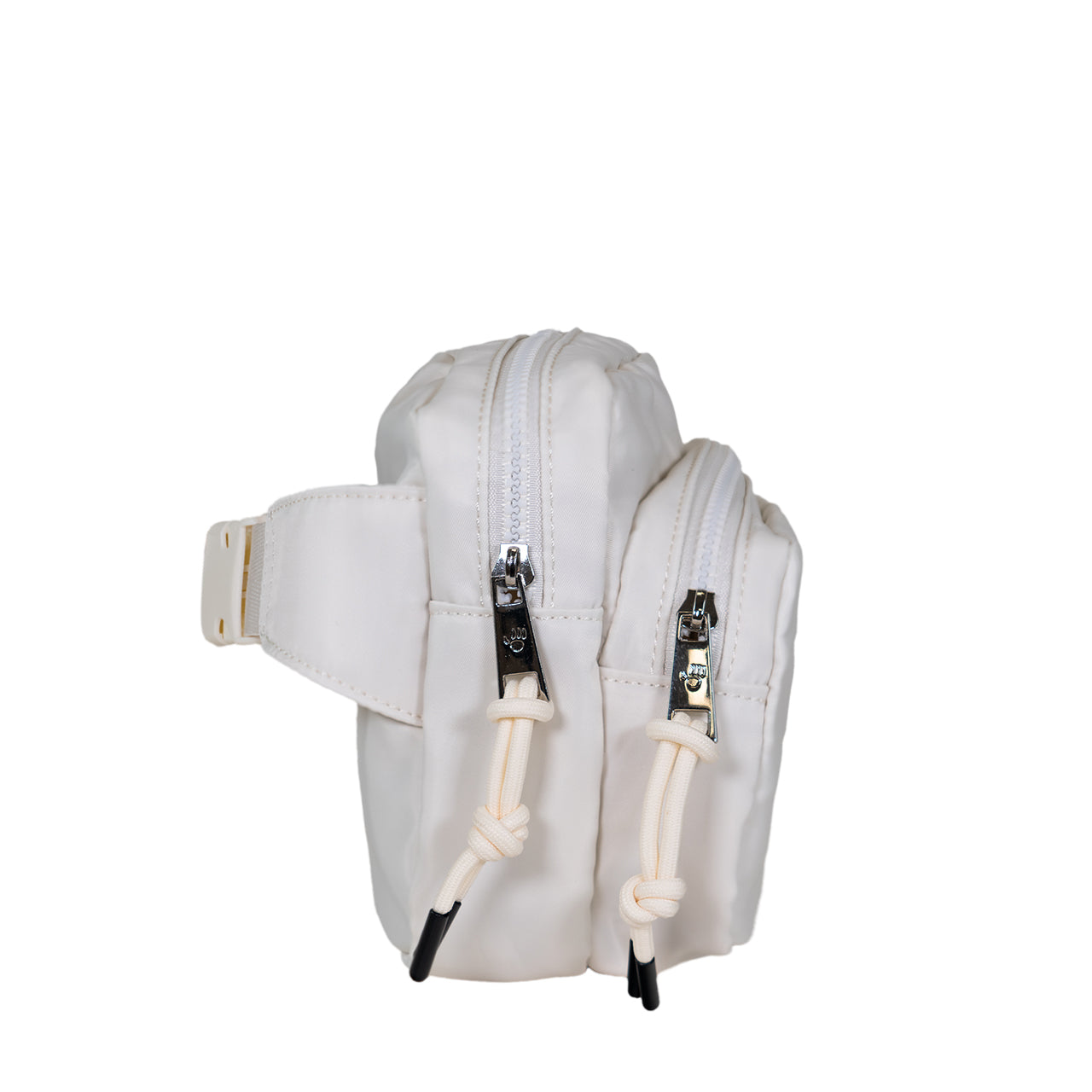 SQUARE DOUBLE ZIP WAIST BAG/SLING IVORY